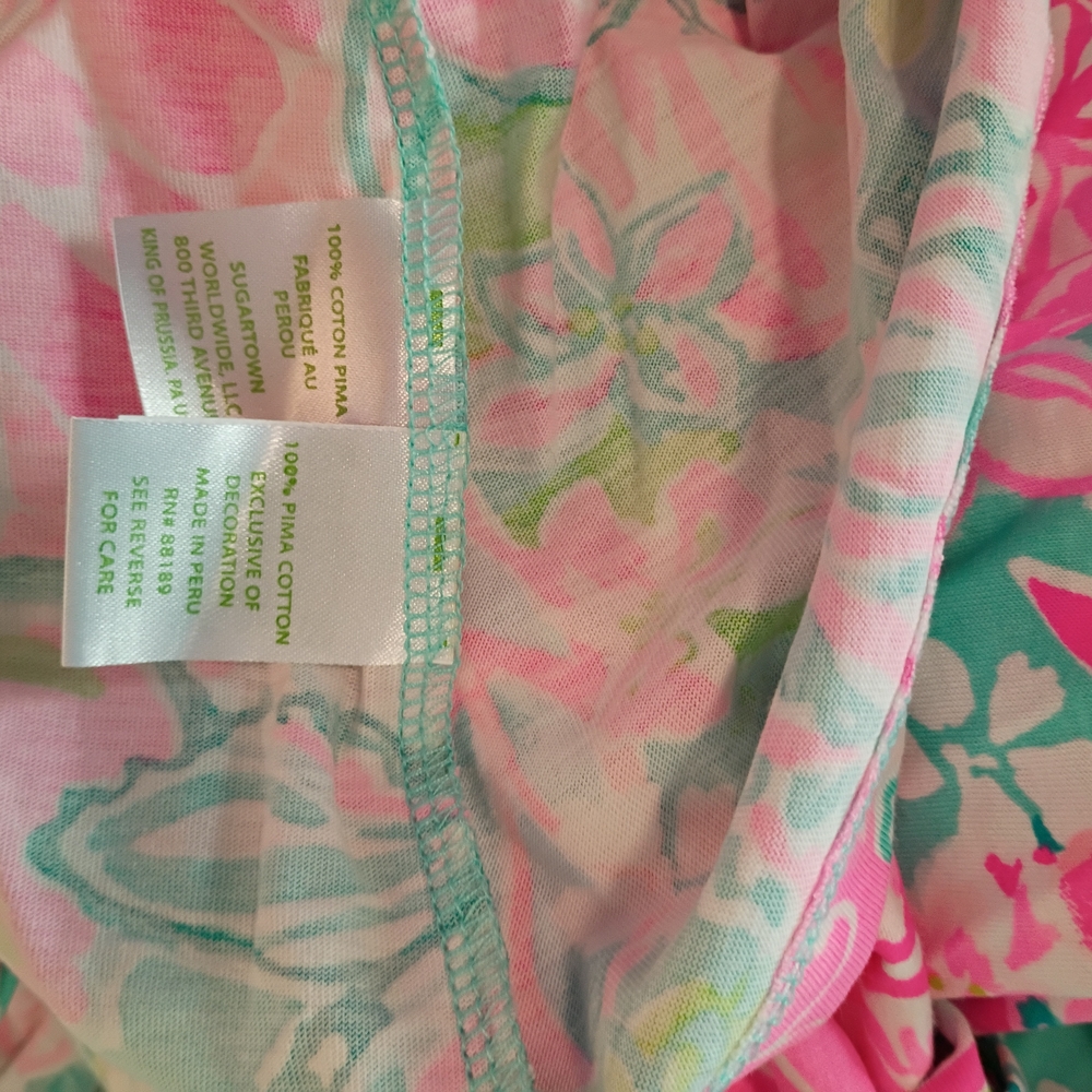 Lilly Pulitzer Pink & Teal Floral Slip Dress - Picture 6 of 6